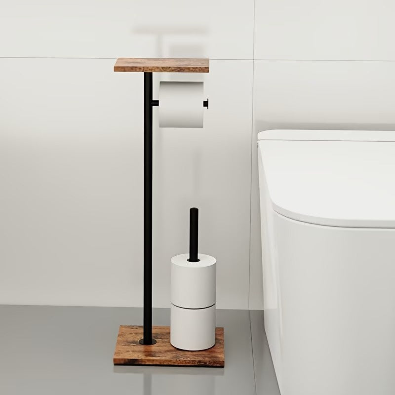 Freistehender Toilettenpapierhalter mit Ablage