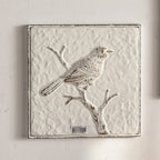 Quadratisches Wandbild-Set mit Vogelmotiven