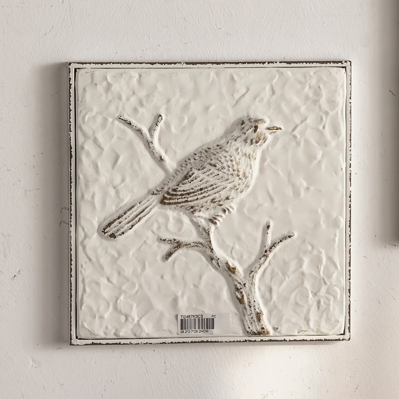 Quadratisches Wandbild-Set mit Vogelmotiven
