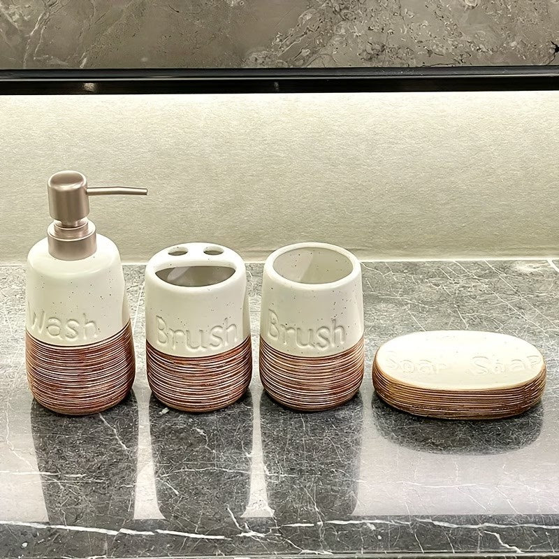 Zweifarbiges Badezimmer-Accessoires-Set